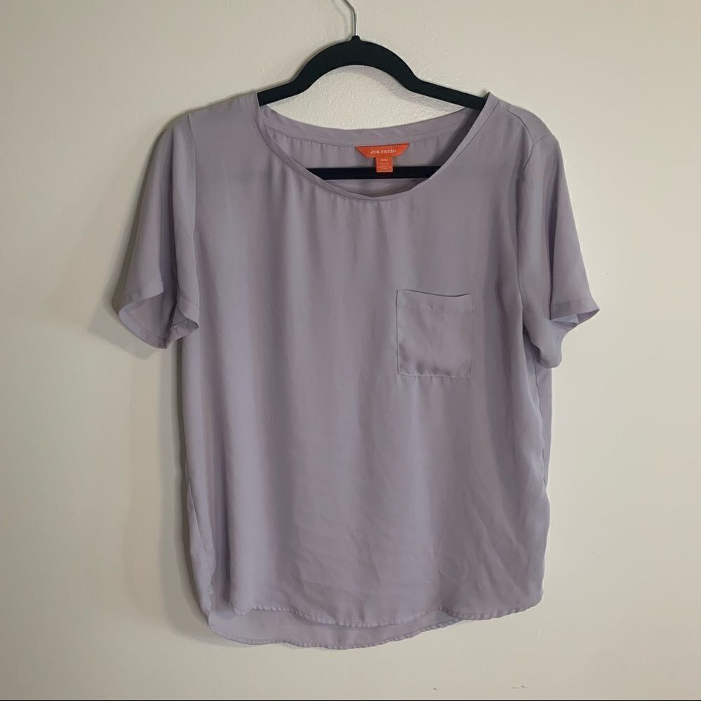 Joe Fresh Boyfriend T-Shirt with Pocket Lilac Size Medium